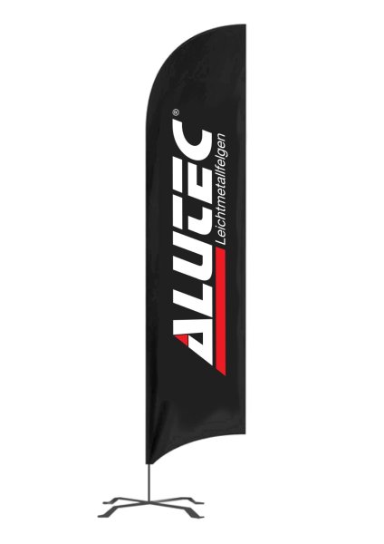 Zoom bild av Beachflagga Alutec, svart